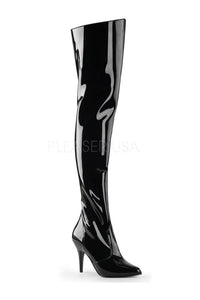 Pleaser VANITY-3010 Thigh Boot in Black Patent from SexyShoes.com