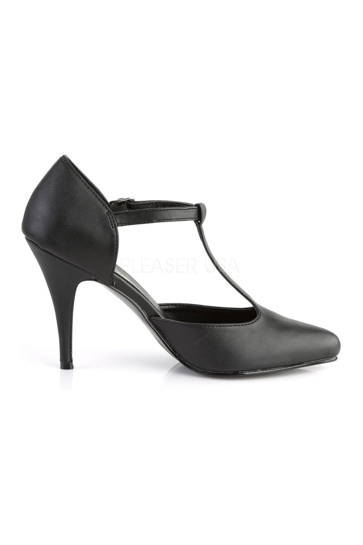 VANITY-415 Pump | Black Faux Leather-Pleaser-D'Orsays-SEXYSHOES.COM