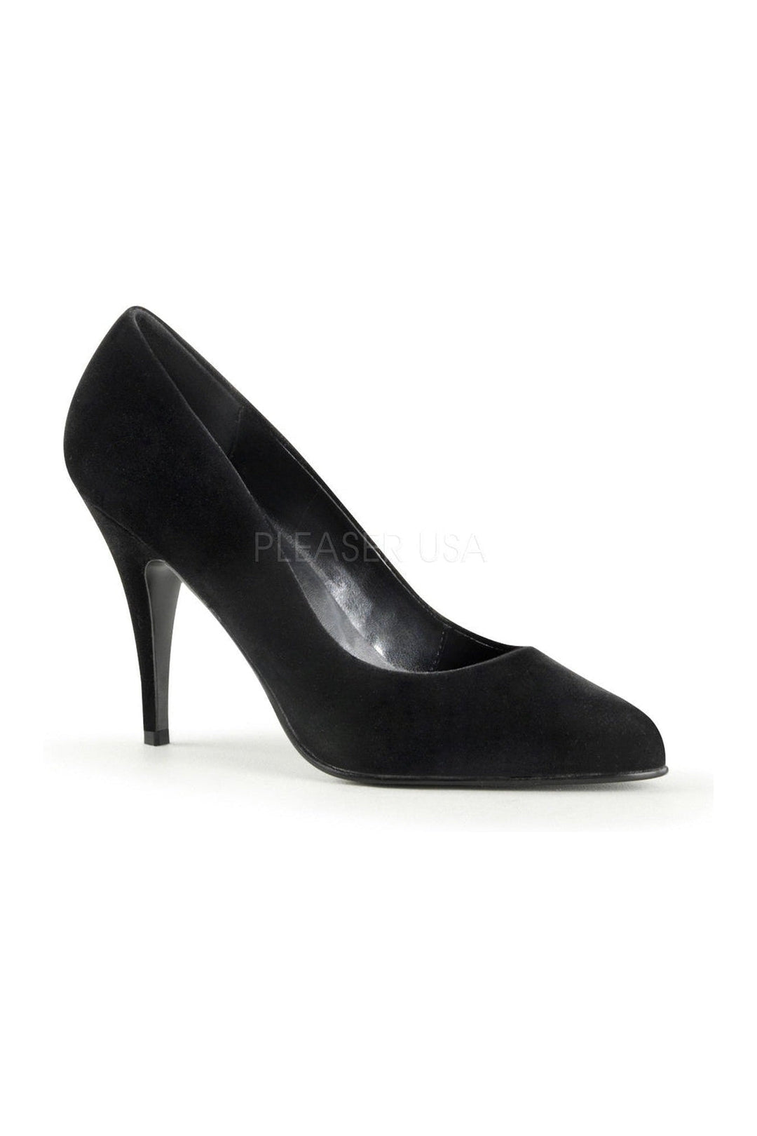 Pleaser VANITY-420 Pump in Black Velvet from SexyShoes.com