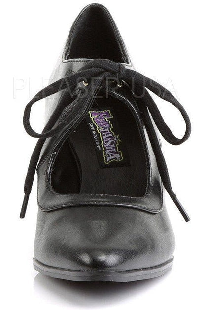 VICTORIAN-03 Mary Jane | Black Faux Leather