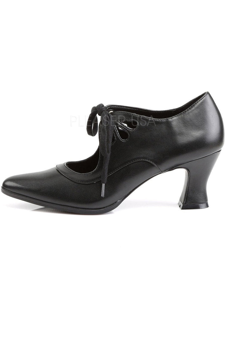 VICTORIAN-03 Mary Jane | Black Faux Leather-Funtasma-Mary Janes-SEXYSHOES.COM