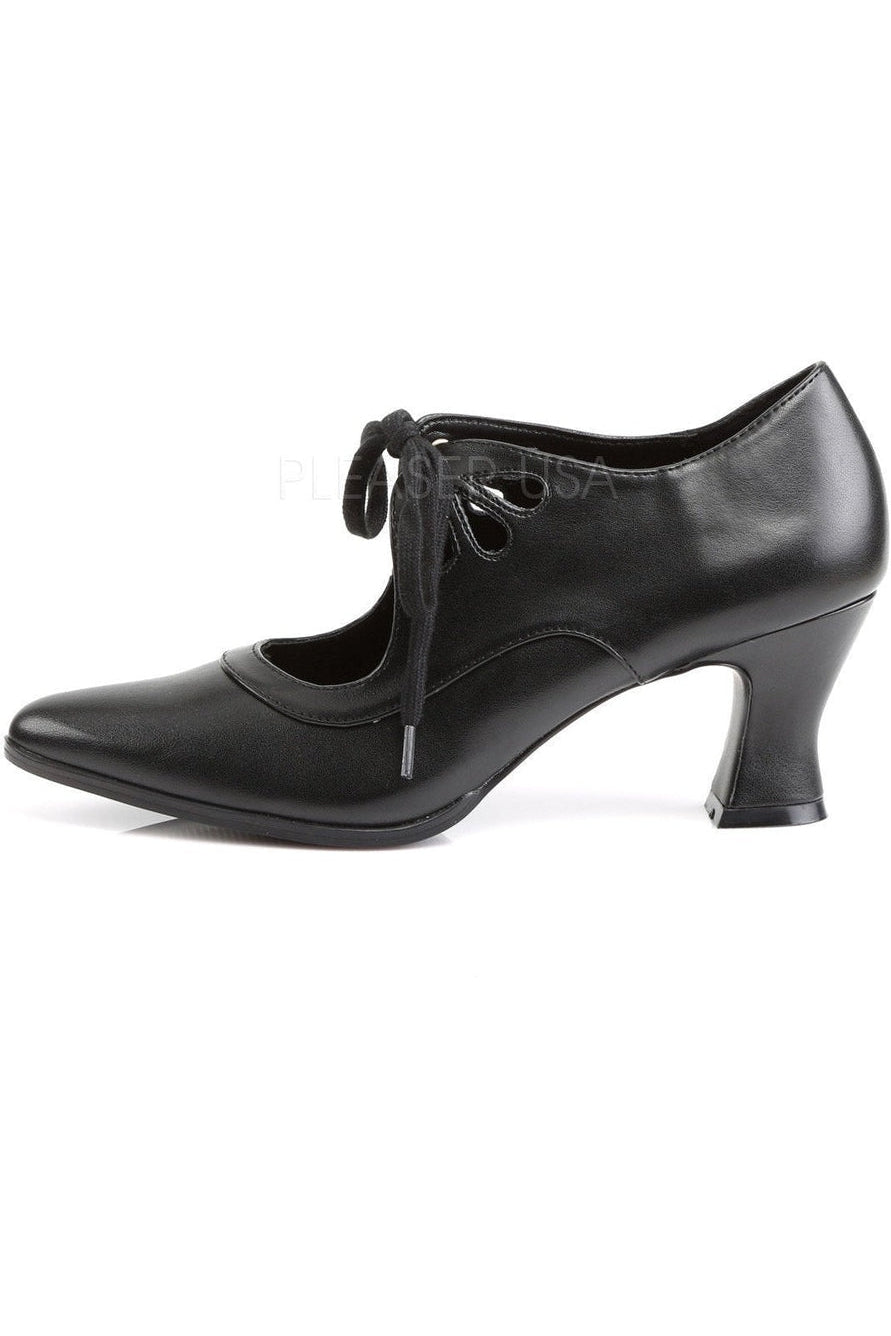 Funtasma VICTORIAN-03 Mary Jane in Black Faux Leather