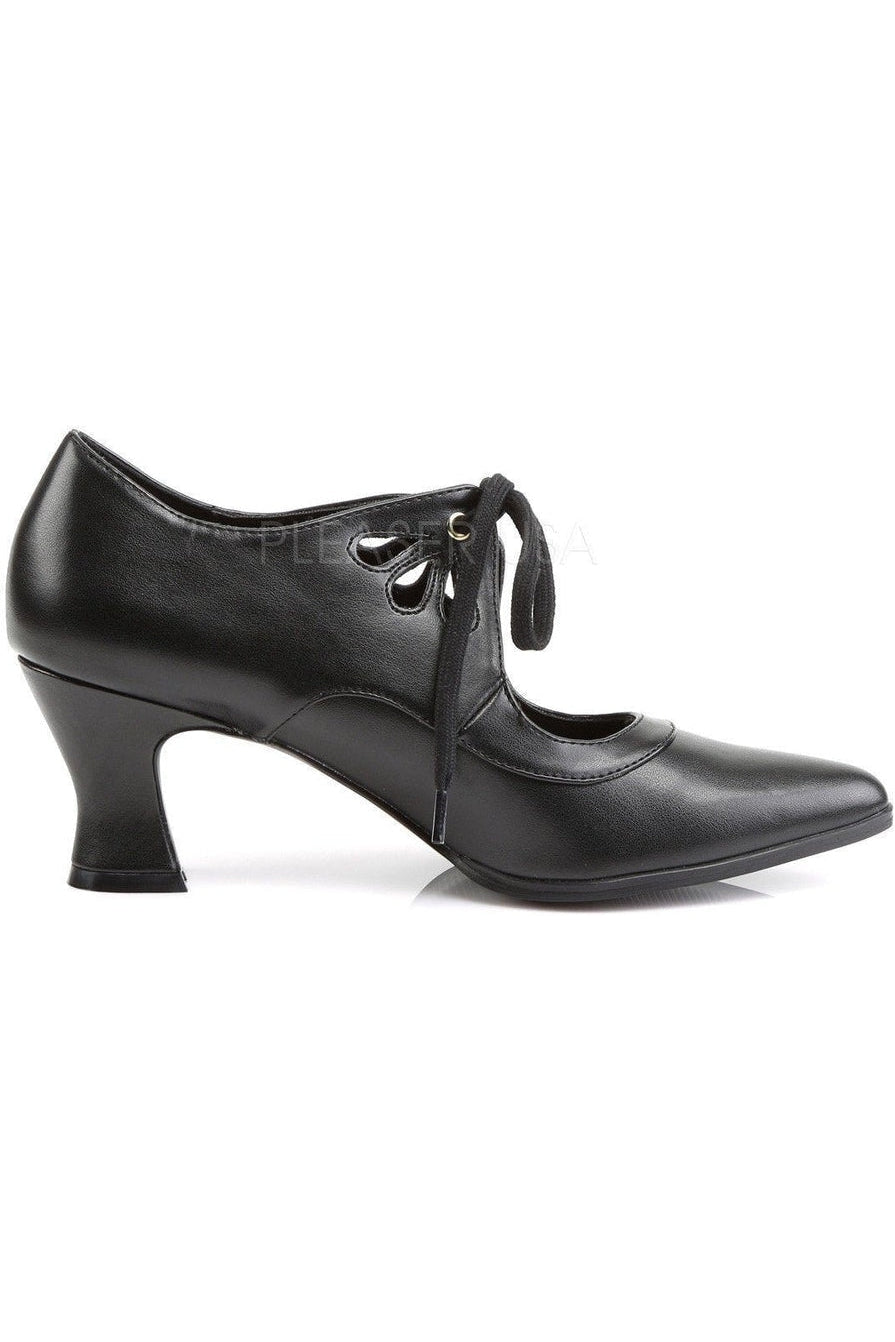 VICTORIAN-03 Mary Jane | Black Faux Leather-Funtasma-Mary Janes-SEXYSHOES.COM