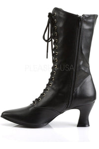 Funtasma VICTORIAN-120 Ankle Boot in Black Faux Leather