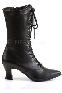 Funtasma VICTORIAN-120 Ankle Boot in Black Faux Leather