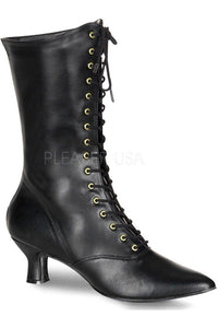 Funtasma VICTORIAN-120 Ankle Boot in Black Faux Leather from SexyShoes.com