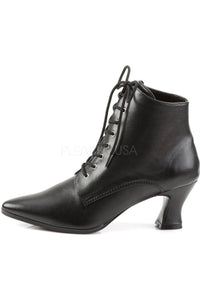 Funtasma VICTORIAN-35 Ankle Boot in Black Faux Leather