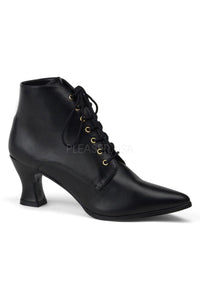 Funtasma VICTORIAN-35 Ankle Boot in Black Faux Leather from SexyShoes.com