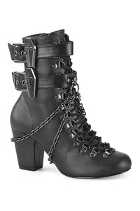 Demonia VIVIKA-128 Ankle Boot in Black Faux Leather from SexyShoes.com