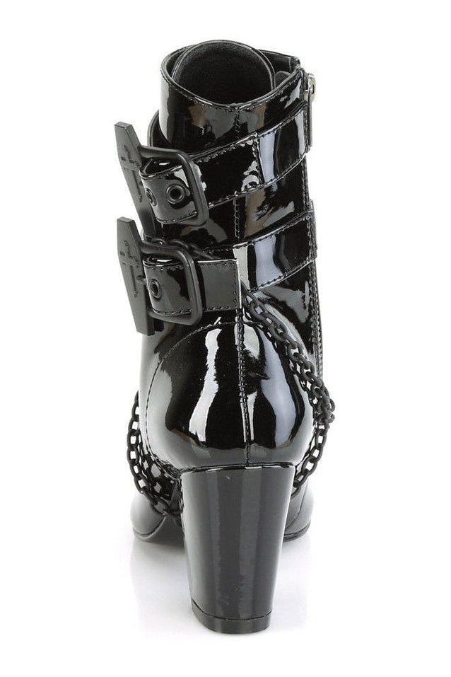 VIVIKA-128 Ankle Boot | Black Patent-Ankle Boots-Demonia-SEXYSHOES.COM