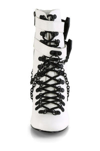 Demonia VIVIKA-128 Ankle Boot in White Faux Leather