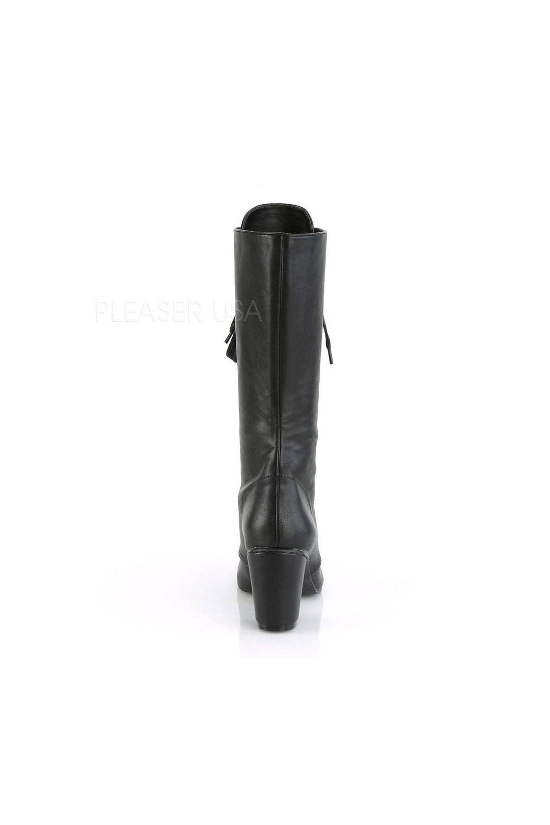 VIVIKA-205 Demonia Knee Boot | Black Faux Leather-Demonia-SEXYSHOES.COM