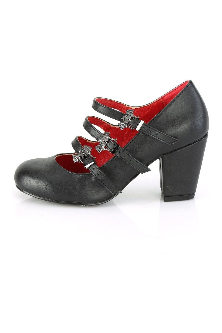 Demonia VIVIKA-38 Mary Jane in Black Faux Leather