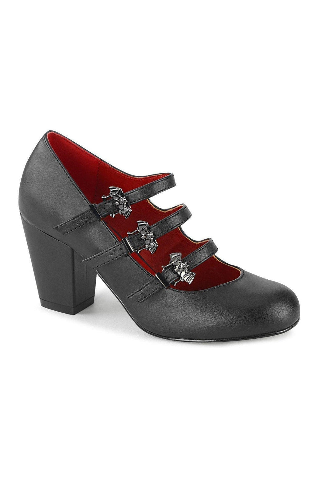 VIVIKA-38 Mary Jane | Black Faux Leather-Mary Janes-Demonia-SEXYSHOES.COM