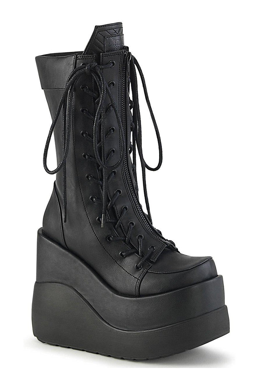 Demonia VOID-118 Knee Boot in Black Faux Leather from SexyShoes.com