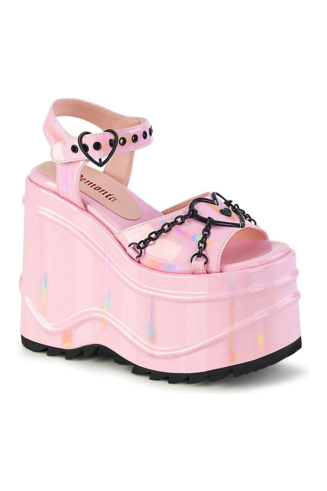 Demonia WAVE-09 Ankle Boot in Hologram Faux Leather from SexyShoes.com