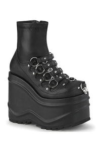 Demonia WAVE-110 Ankle Boot in Black Faux Leather from SexyShoes.com