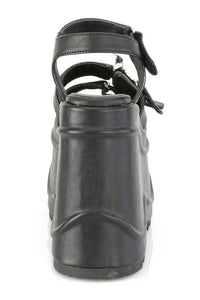 WAVE-13 Ankle Boot | Black Faux Leather-Ankle Boots-Demonia-SEXYSHOES.COM