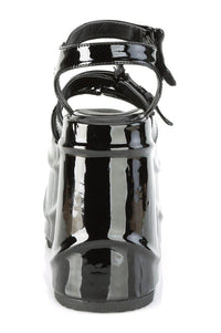 WAVE-13 Ankle Boot | Black Patent-Ankle Boots-Demonia-SEXYSHOES.COM