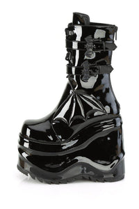 Demonia WAVE-150 Knee Boot in Black Patent