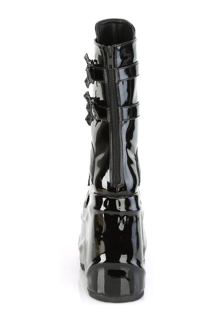 Demonia WAVE-150 Knee Boot in Black Patent