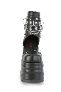 Demonia WAVE-22 Ankle Boot in Black Faux Leather