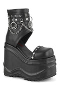 WAVE-22 Ankle Boot | Black Faux Leather