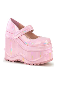 Demonia WAVE-32 Mary Jane in Hologram Faux Leather from SexyShoes.com