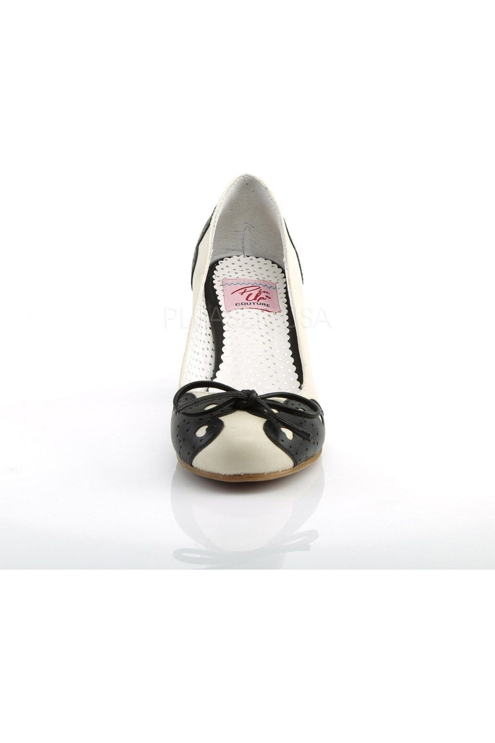 Pin Up Couture WIGGLE-17 Pump in Black Faux Leather