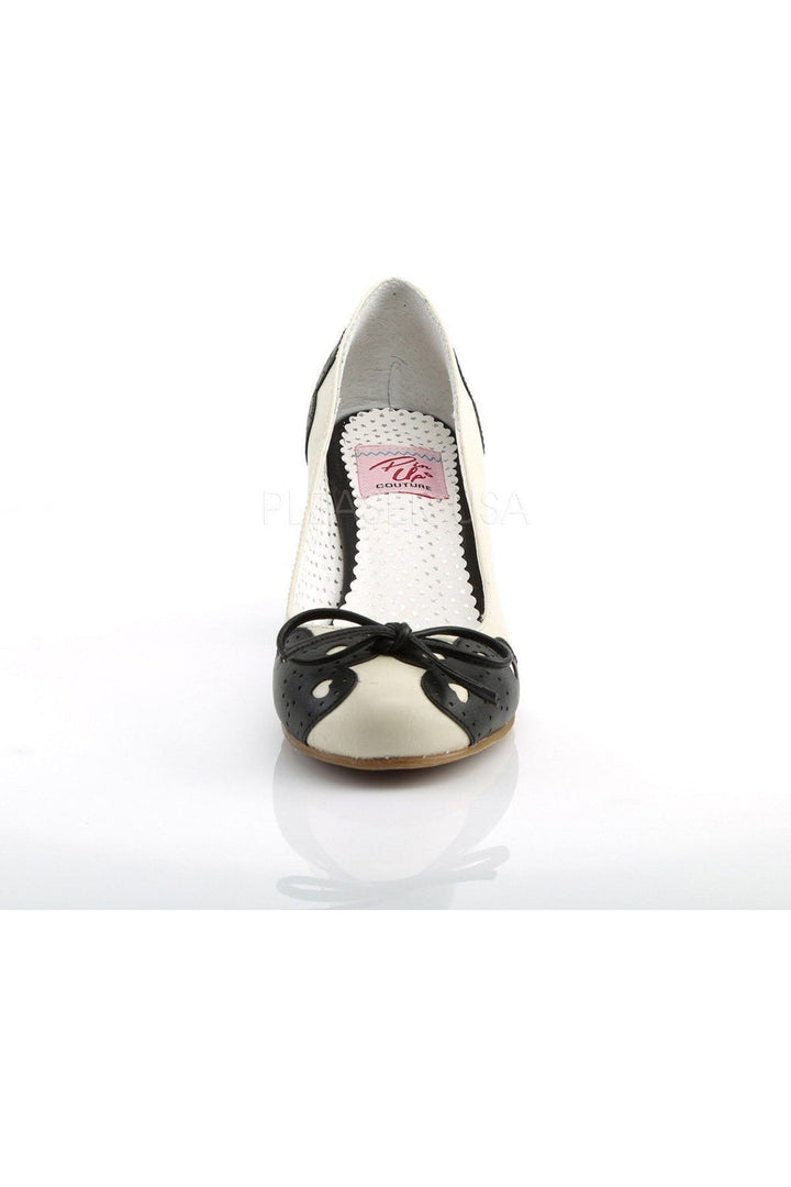 WIGGLE-17 Pump | Black Faux Leather
