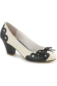 Pin Up Couture WIGGLE-17 Pump in Black Faux Leather from SexyShoes.com