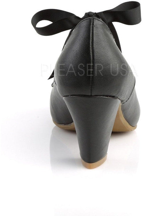 Pin Up Couture WIGGLE-32 Pump in Black Faux Leather