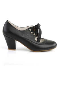Pin Up Couture WIGGLE-32 Pump in Black Faux Leather