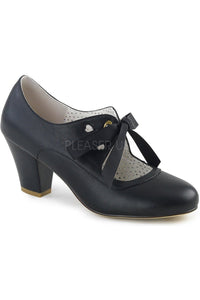 Pin Up Couture WIGGLE-32 Pump in Black Faux Leather from SexyShoes.com