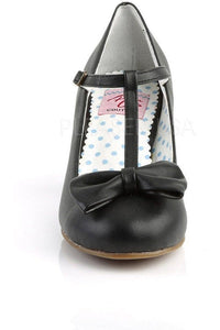 Pin Up Couture WIGGLE-50 Pump in Black Faux Leather