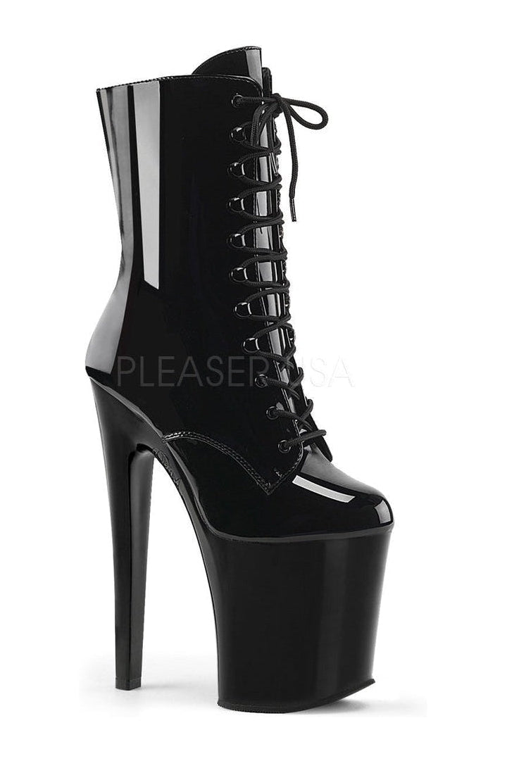 Pleaser Black Ankle Boots Platform Stripper Shoes | Buy at Sexyshoes.com