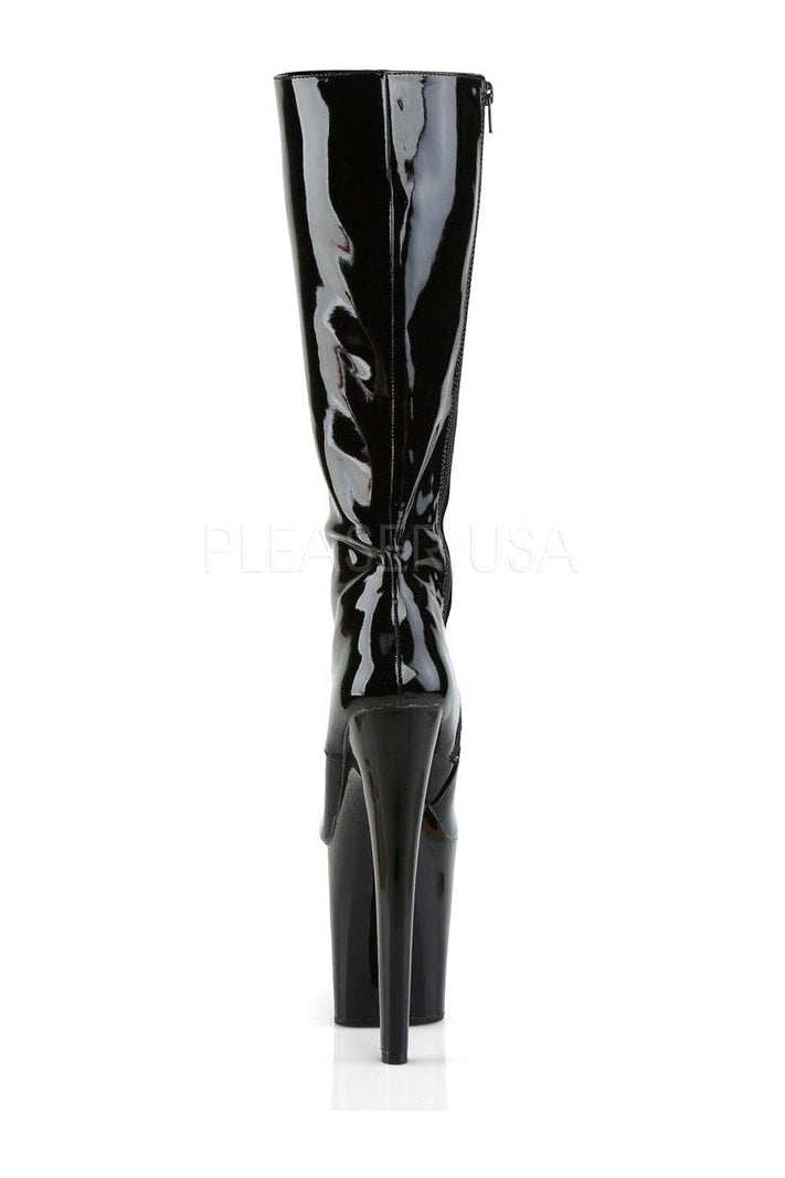 XTREME-2020 Platform Boot | Black Patent-Pleaser-Knee Boots-SEXYSHOES.COM