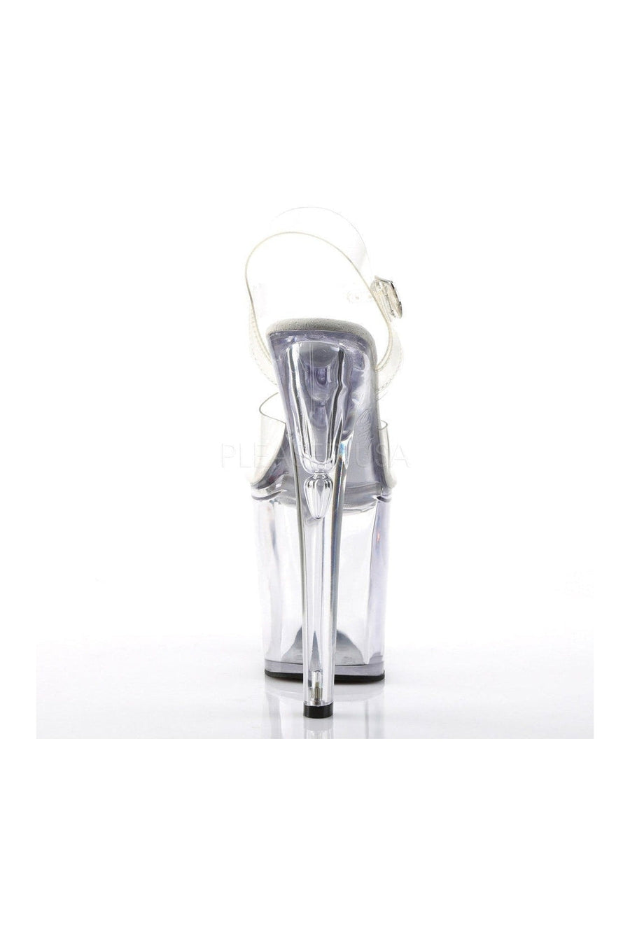 Pleaser XTREME-808 Platform Sandal in Clear Vinyl