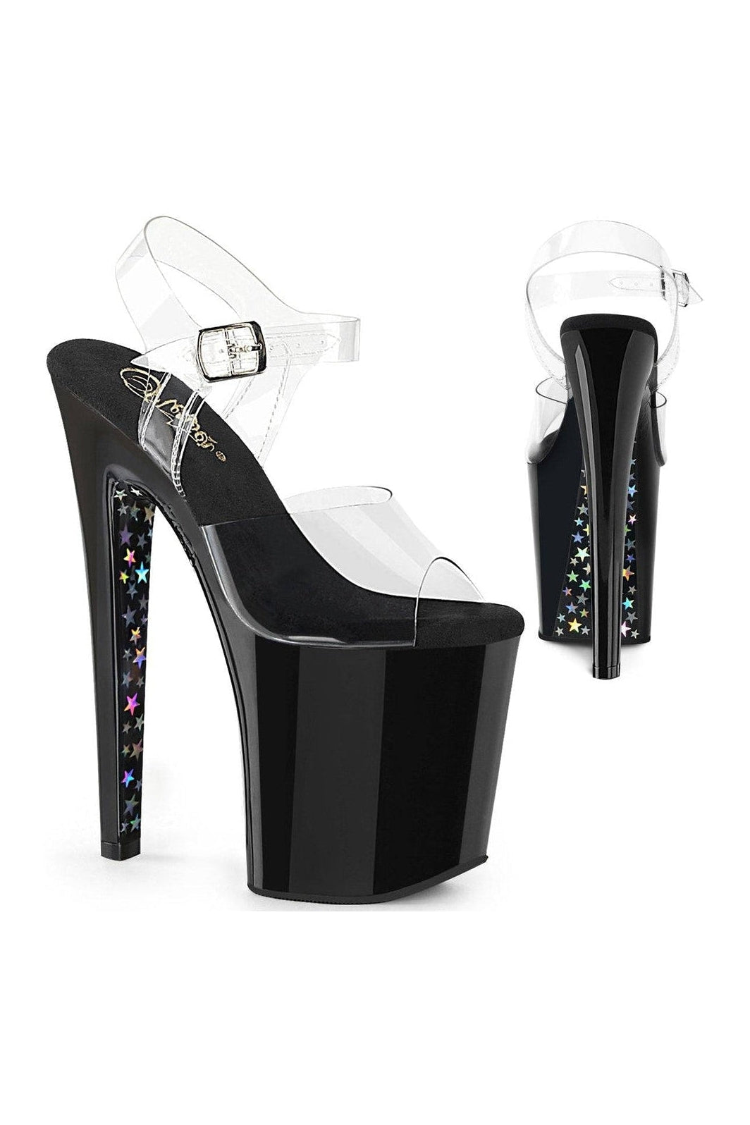 Pleaser Hologram Sandals Platform Stripper Shoes | Buy at Sexyshoes.com