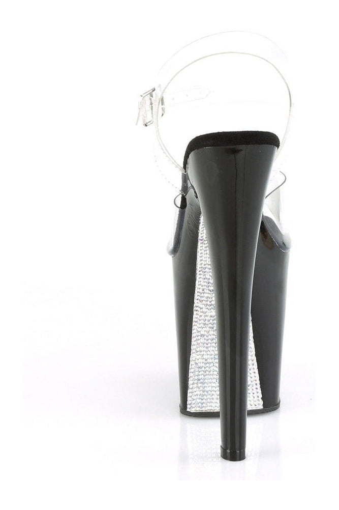 Pleaser XTREME-808CRS Exotic Sandal in Clear Vinyl