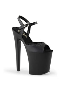 Pleaser XTREME-809 Platform Sandal in Black Faux Leather from SexyShoes.com