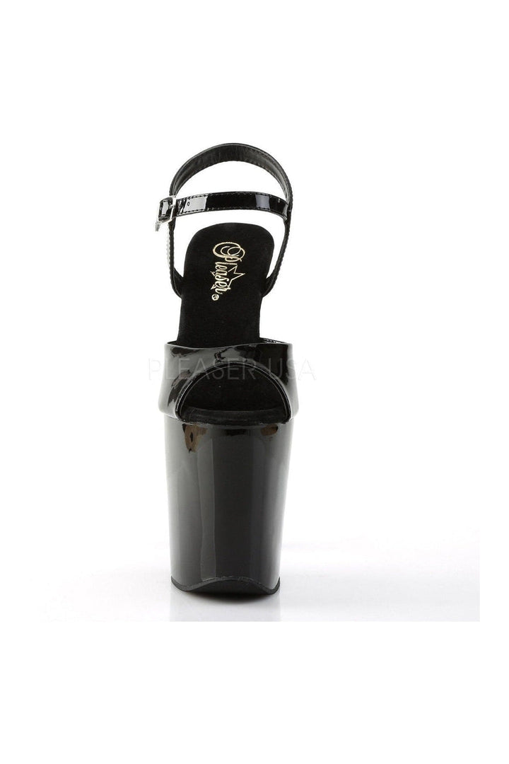 XTREME-809 Platform Sandal  | Black Patent