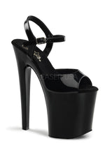 XTREME-809 Platform Sandal  | Black Patent