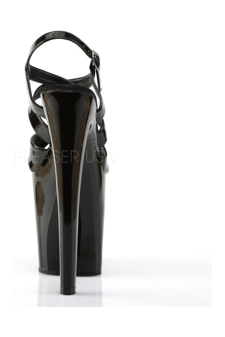 XTREME-872 Platform Sandal | Black Patent-Pleaser-Sandals-SEXYSHOES.COM