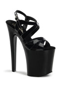 XTREME-872 Platform Sandal  | Black Patent