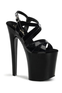 Pleaser XTREME-872 Platform Sandal in Black Patent from SexyShoes.com