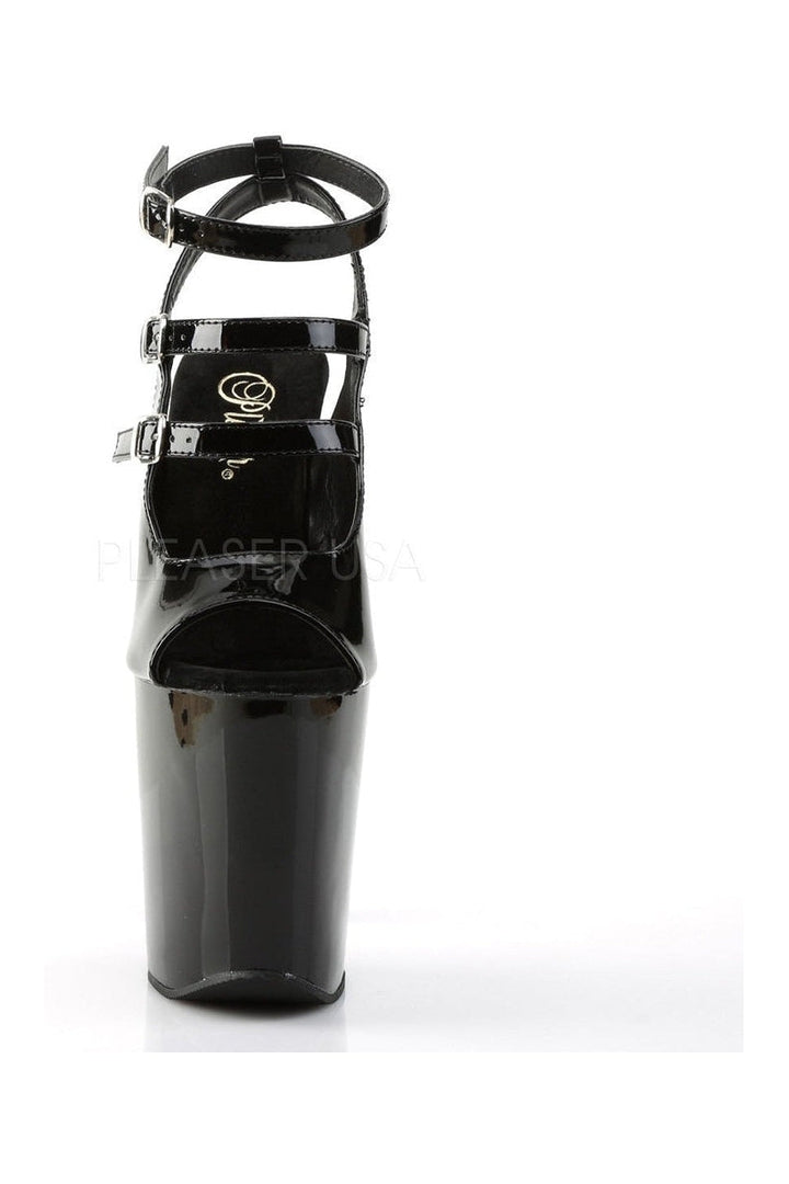 XTREME-873 Platform Sandal  | Black Patent