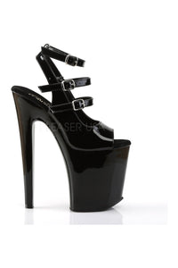 Pleaser XTREME-873 Platform Sandal in Black Patent