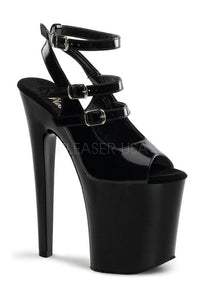 Pleaser XTREME-873 Platform Sandal in Black Patent from SexyShoes.com