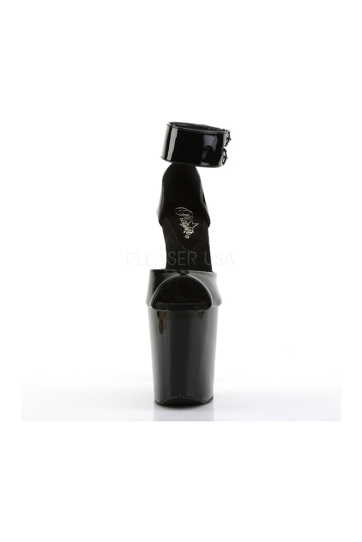 XTREME-875 Platform Sandal  | Black Patent